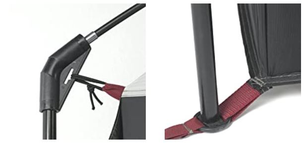 Details from poles' attachment and connection. 