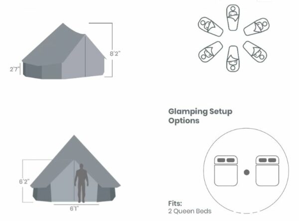 The floor plan and some dimensions.