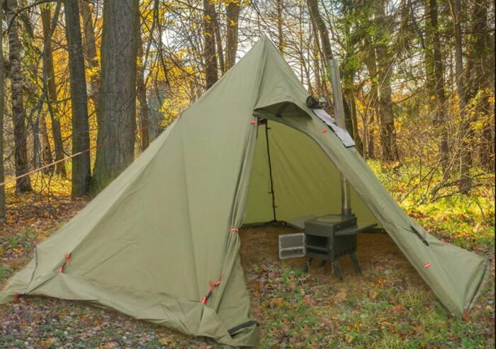 This is a stove for small and low tents.