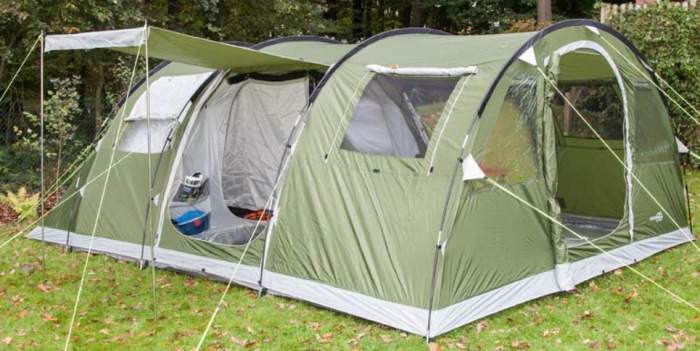 Skandika Gotland 5 Person tent with awning.