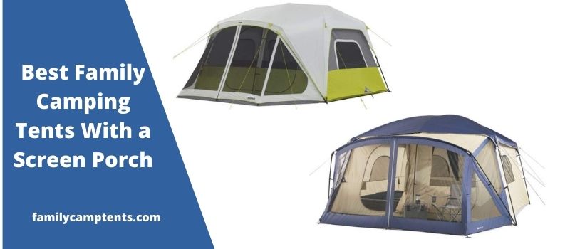 Core 6 Person Straight Wall Cabin Tent with a Screen Room