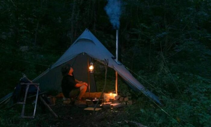 The stove needs a tent with a pipe-jack.