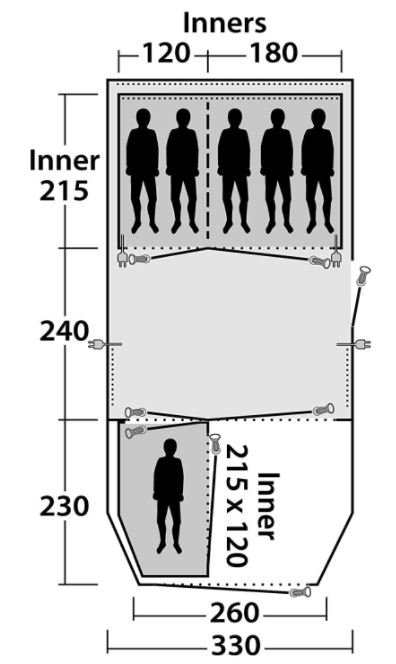 Floor plan and the dimensions.