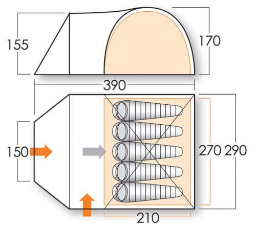 Floor plan and dimensions.