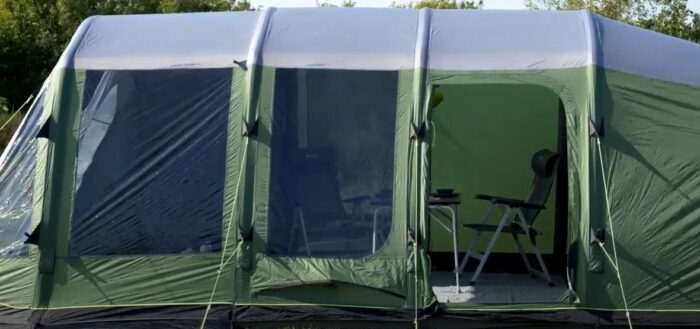 Outwell Woodburg 6A Air Tent Review 4 Rooms Huge Space