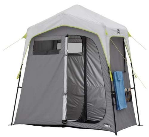 Core Instant Camping Utility Shower Tent with Changing Privacy Room.