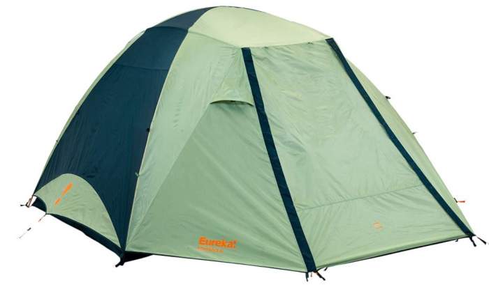 Eureka Kohana 6 Person Family Camping Tent under its full-coverage fly.