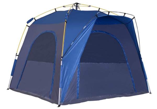 Outsunny Easy Pop Up Tent 5 Person Automatic Hydraulic Family Quick Setup up Tent.