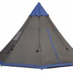 Outsunny Large 6-Person Metal Teepee Camping Tent