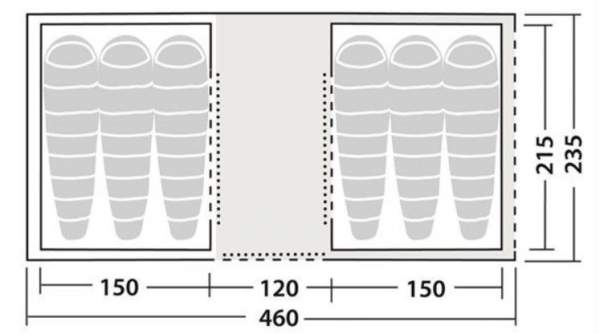 The floor plan and some dimensions.