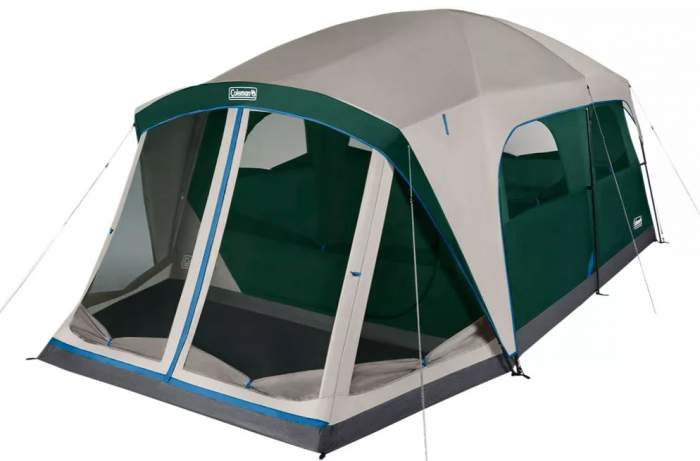 Coleman Skylodge 12 Person Tent with Screen Room view.