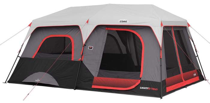 Core Equipment Lighted 12 Person Instant Cabin Tent — CampSaver