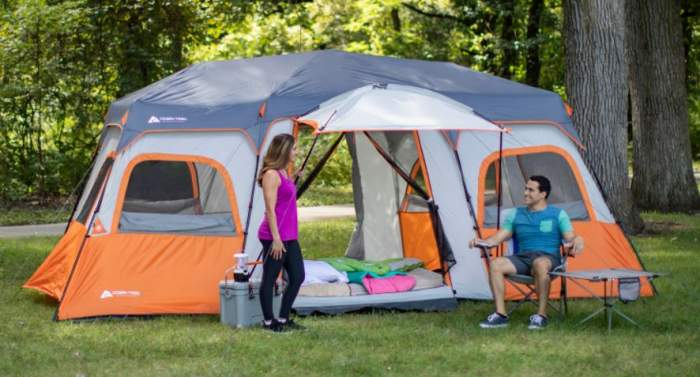 Ozark Trail 10-Person Cabin Tent with LED Lighted Poles 