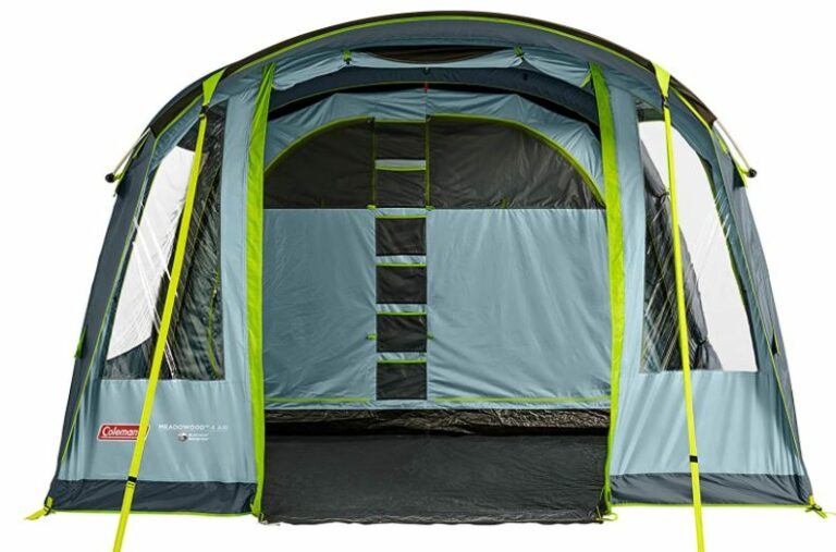 Coleman Tente Oak Canyon - Tente 4 Personnes, Grande Tente Familiale Avec 2 Cabines De Couchage Obscurcies, 100% étanche WS 4500mm