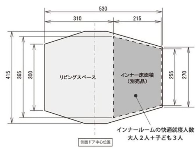 The most important dimensions and the floor plan.