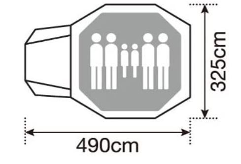 The floor plan and the dimensions.