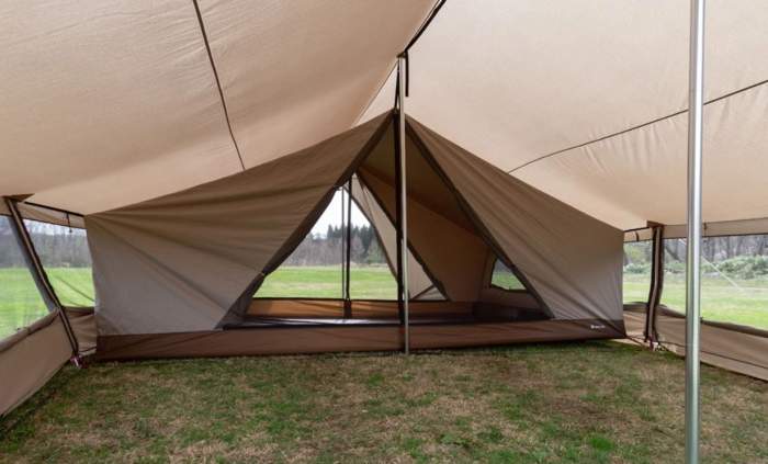 The inner tent as seen from the porch.