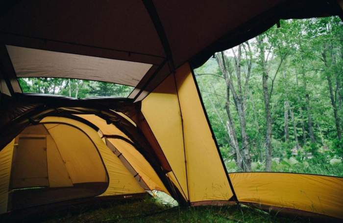 View from the Mesh Shelter into the inner tent.