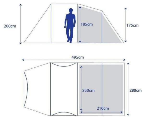 Floor plan and dimensions.