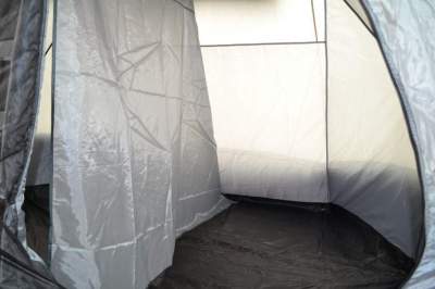 One inner tent is with a removable divider.