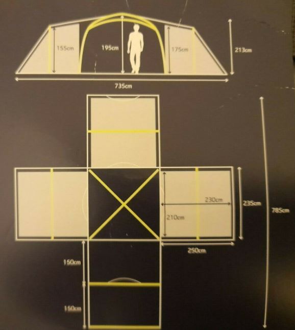 Floor plan and some dimensions.