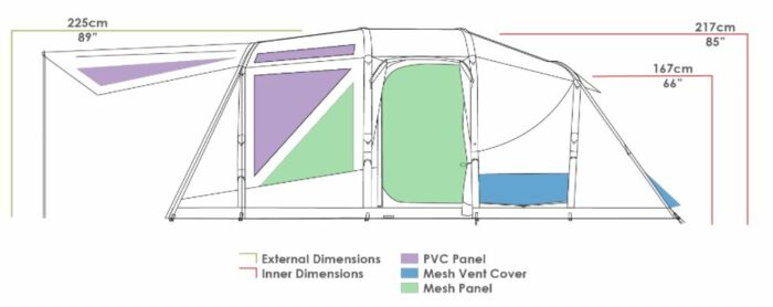 High roof and stand-up height.