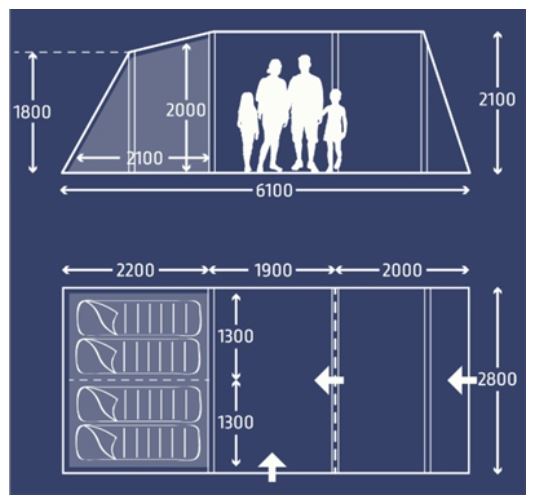 Floor plan and dimensions.