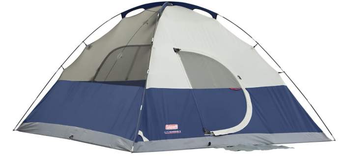 Coleman Elite Sundome 6 Person Camping Tent with LED Light.