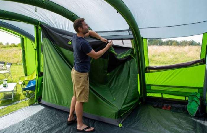 One of the inner tents with a bedroom.