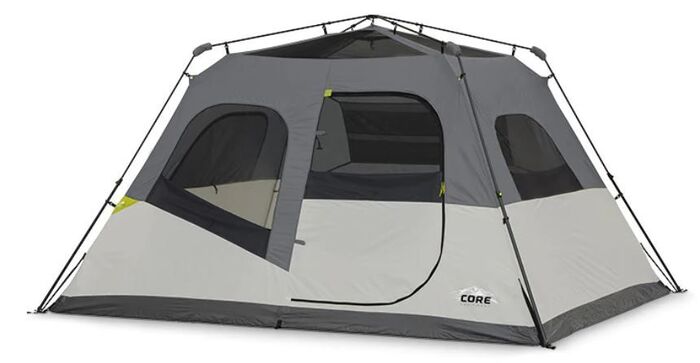 6 Person Instant Cabin Tent with Full Rainfly 11' x 9