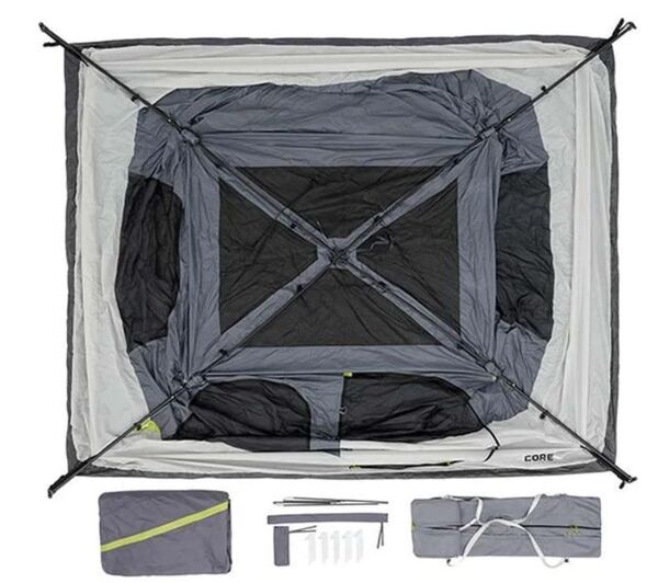 Core Equipment 10 Person Lighted Instant Cabin Tent w/ Full Rainfly-  Camping Tent, Sports Equipment, Hiking & Camping on Carousell