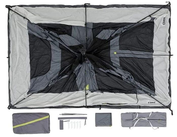 CORE 9 Person Tent, Large Multi Room Tent for Family with Full Rainfly for  Weather Protection and Storage for Camping Accessories