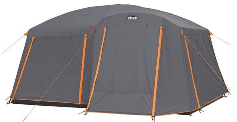 CORE Large Multi Room Tent for Family with Full Rainfly 10 Person.