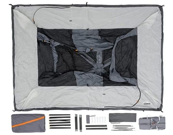 Core Equipment 10-Person Straight Wall Cabin Tent With Full Rainfly