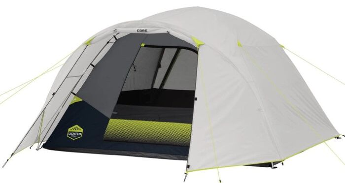 6-Person Instant Cabin Tent w/ LED Lighted Hub + Carry Bag