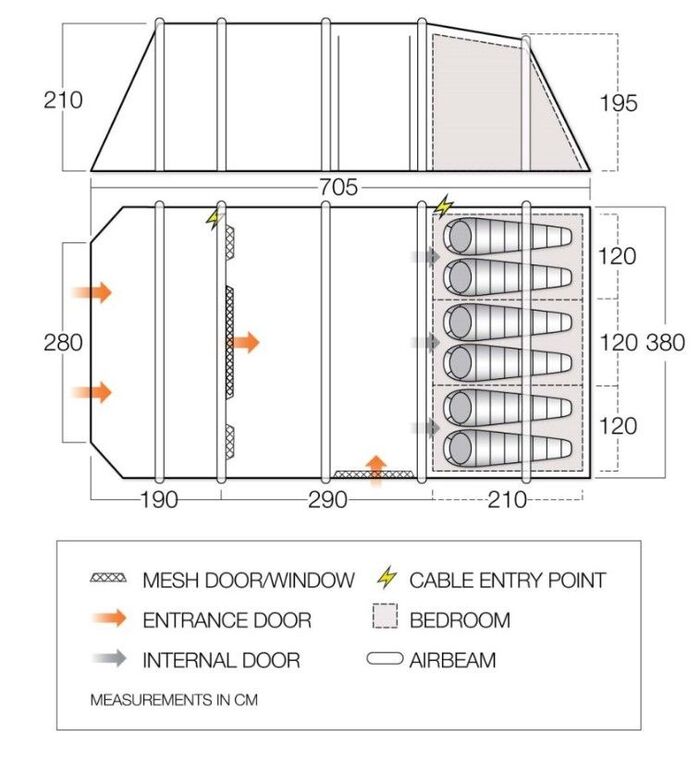 Floor plan and some dimensions.