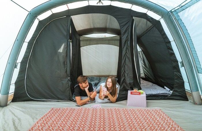 Inner tent with three sleeping rooms.