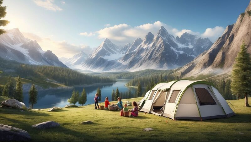 How to Make a Family Camping Tent More Comfortable - top picture.