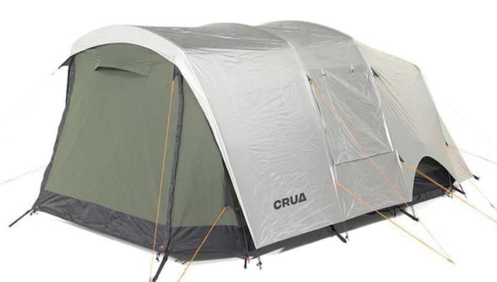 Crua Tri tent with a reflective sheet.