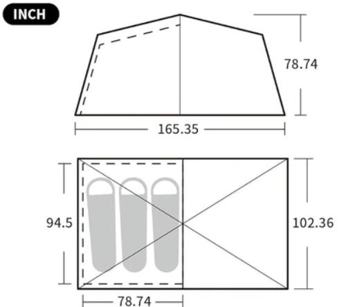 Floor plan and dimensions.