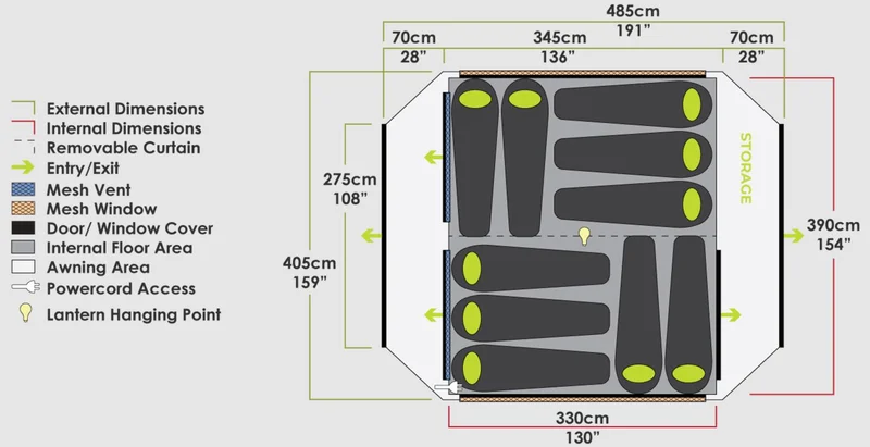 Floor plan and some dimensions.