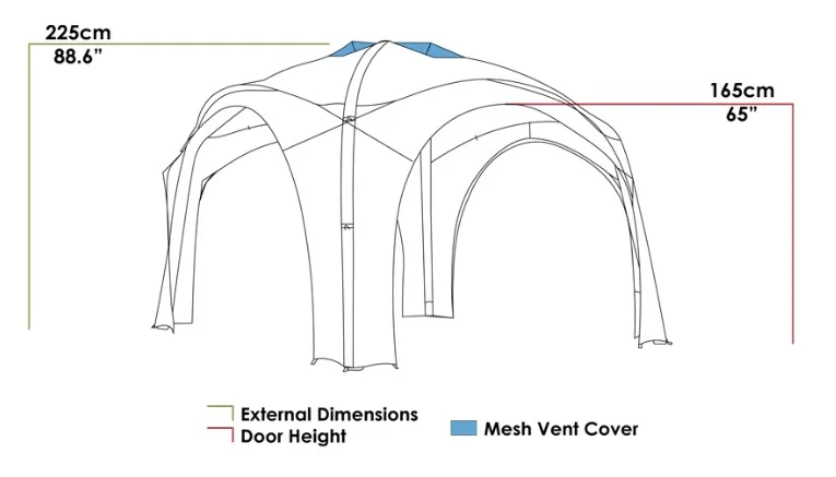 Very tall tent.