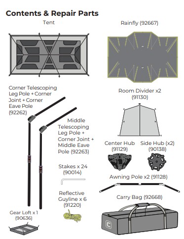 Some parts and elements.